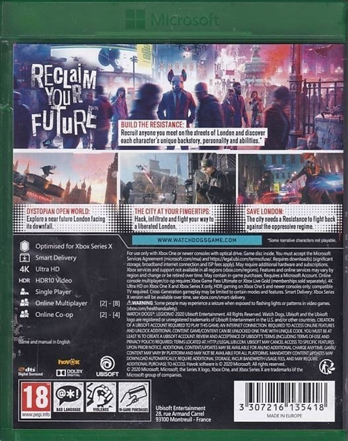 Watch Dogs Legion - XBOX Series X (A Grade) (Genbrug)